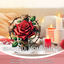 Load image into Gallery viewer, 2D Flat Print Flower Cross DIY Table Top Diamond Painting Ornament Kits
