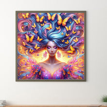 Load image into Gallery viewer, Butterfly Girl 30*30CM(Picture) Full Square Drill Diamond Painting
