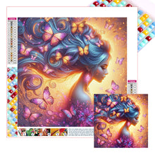 Load image into Gallery viewer, Butterfly Girl 30*30CM(Picture) Full Square Drill Diamond Painting
