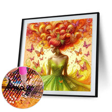 Load image into Gallery viewer, Butterfly Girl 30*30CM(Picture) Full Square Drill Diamond Painting
