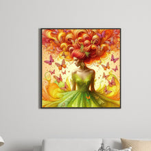 Load image into Gallery viewer, Butterfly Girl 30*30CM(Picture) Full Square Drill Diamond Painting
