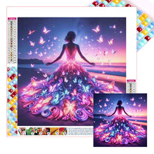 Load image into Gallery viewer, Butterfly Girl 30*30CM(Picture) Full Square Drill Diamond Painting
