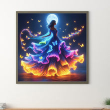 Load image into Gallery viewer, Butterfly Girl 30*30CM(Picture) Full Square Drill Diamond Painting
