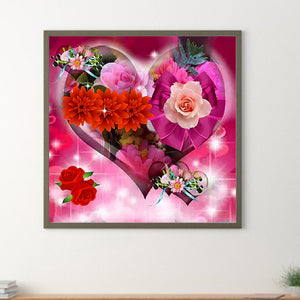 Love Rose 40*40CM(Canvas) Full Round Drill Diamond Painting