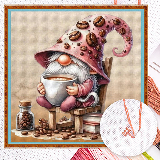 Coffee Goblin - Full 11CT Counted Cross Stitch 40x40CM - Diy