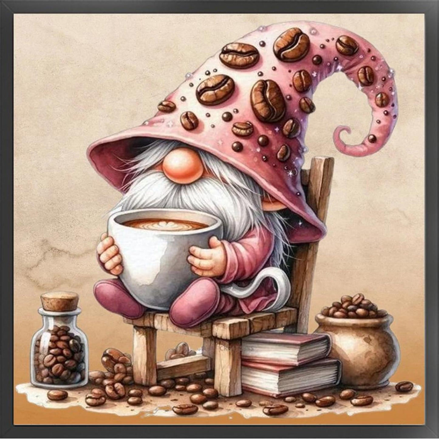 Coffee Goblin - Full 11CT Counted Cross Stitch 40x40CM - Diy