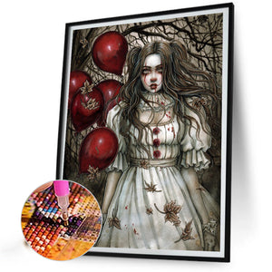 Balloon Girl 40*50CM(Picture) Full AB Round Drill Diamond Painting