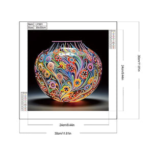 Artistic Vase 30*30CM(Canvas) Partial Special Shaped Drill Diamond Painting