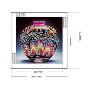 Artistic Vase 30*30CM(Canvas) Partial Special Shaped Drill Diamond Painting