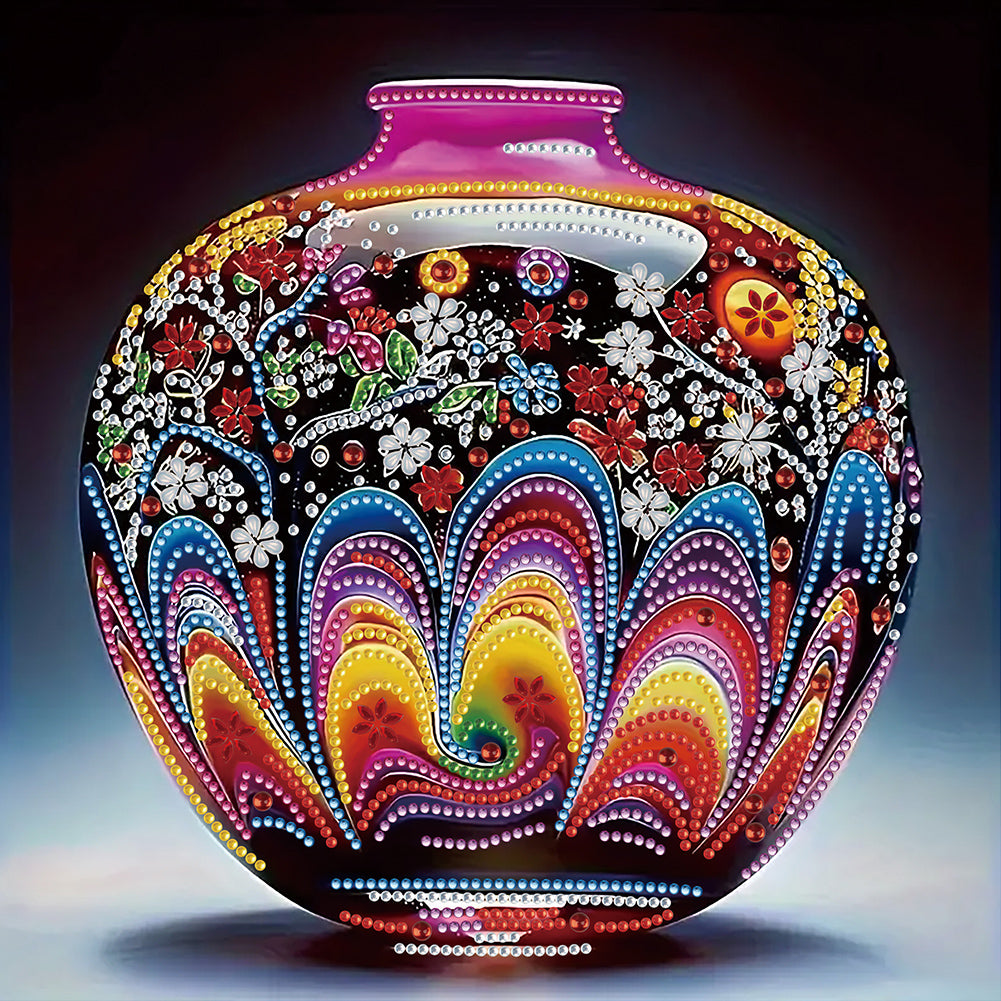 Artistic Vase 30*30CM(Canvas) Partial Special Shaped Drill Diamond Painting