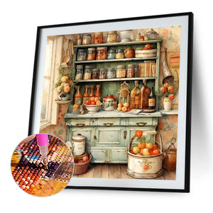 Warm Cabinet 40*40CM(Canvas) Full Round Drill Diamond Painting