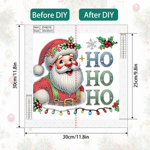 Santa Claus 30*30CM(Canvas) Partial Special Shaped Drill Diamond Painting