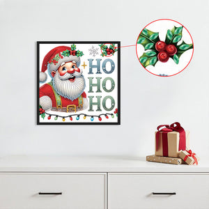 Santa Claus 30*30CM(Canvas) Partial Special Shaped Drill Diamond Painting