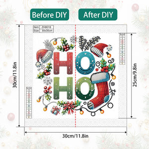 Christmas Atmosphere 30*30CM(Canvas) Partial Special Shaped Drill Diamond Painting