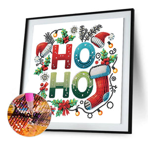 Christmas Atmosphere 30*30CM(Canvas) Partial Special Shaped Drill Diamond Painting