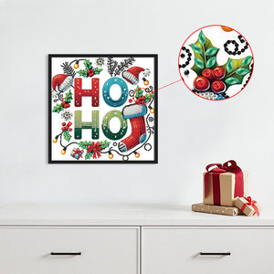 Christmas Atmosphere 30*30CM(Canvas) Partial Special Shaped Drill Diamond Painting