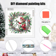 Load image into Gallery viewer, Christmas Elves 30*30CM(Canvas) Partial Special Shaped Drill Diamond Painting
