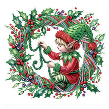 Load image into Gallery viewer, Christmas Elves 30*30CM(Canvas) Partial Special Shaped Drill Diamond Painting
