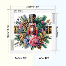 Load image into Gallery viewer, Christmas Nutcracker 30*30CM(Canvas) Partial Special Shaped Drill Diamond Painting
