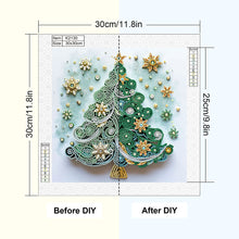 Load image into Gallery viewer, Christmas Tree 30*30CM(Canvas) Partial Special Shaped Drill Diamond Painting
