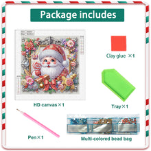 Load image into Gallery viewer, Santa Claus 30*30CM(Canvas) Partial Special Shaped Drill Diamond Painting
