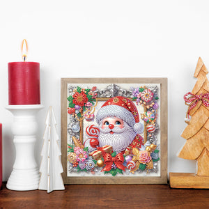 Santa Claus 30*30CM(Canvas) Partial Special Shaped Drill Diamond Painting