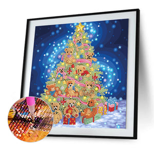 Christmas Tree 30*30CM(Canvas) Partial Special Shaped Drill Diamond Painting