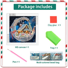 Load image into Gallery viewer, Christmas Moonlight House 30*30CM(Canvas) Partial Special Shaped Drill Diamond Painting
