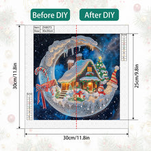 Load image into Gallery viewer, Christmas Moonlight House 30*30CM(Canvas) Partial Special Shaped Drill Diamond Painting
