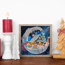 Load image into Gallery viewer, Christmas Moonlight House 30*30CM(Canvas) Partial Special Shaped Drill Diamond Painting
