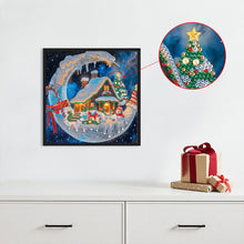 Load image into Gallery viewer, Christmas Moonlight House 30*30CM(Canvas) Partial Special Shaped Drill Diamond Painting
