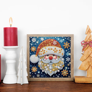 Santa Claus 30*30CM(Canvas) Partial Special Shaped Drill Diamond Painting