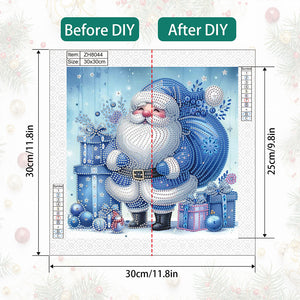 Santa Claus 30*30CM(Canvas) Partial Special Shaped Drill Diamond Painting