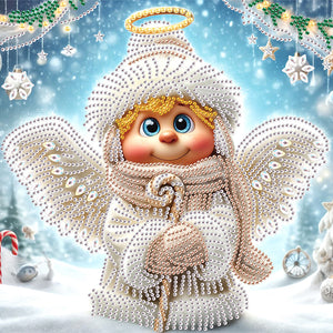 Christmas Angel 30*30CM(Canvas) Partial Special Shaped Drill Diamond Painting