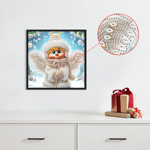 Christmas Angel 30*30CM(Canvas) Partial Special Shaped Drill Diamond Painting