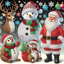 Load image into Gallery viewer, Santa Claus 30*30CM(Canvas) Partial Special Shaped Drill Diamond Painting
