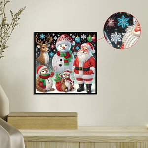 Santa Claus 30*30CM(Canvas) Partial Special Shaped Drill Diamond Painting