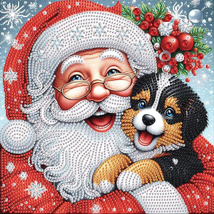 Santa Claus 30*30CM(Canvas) Partial Special Shaped Drill Diamond Painting