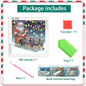 Santa Claus 30*30CM(Canvas) Partial Special Shaped Drill Diamond Painting