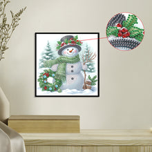 Load image into Gallery viewer, Winter Snowman 30*30CM(Canvas) Partial Special Shaped Drill Diamond Painting
