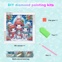 Load image into Gallery viewer, Winter Snowman 30*30CM(Canvas) Partial Special Shaped Drill Diamond Painting
