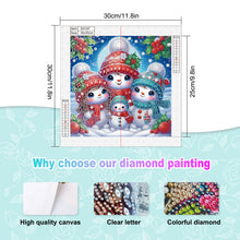 Load image into Gallery viewer, Winter Snowman 30*30CM(Canvas) Partial Special Shaped Drill Diamond Painting
