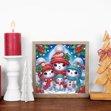 Load image into Gallery viewer, Winter Snowman 30*30CM(Canvas) Partial Special Shaped Drill Diamond Painting
