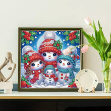 Load image into Gallery viewer, Winter Snowman 30*30CM(Canvas) Partial Special Shaped Drill Diamond Painting
