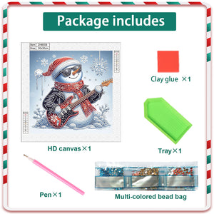 Winter Snowman 30*30CM(Canvas) Partial Special Shaped Drill Diamond Painting