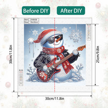 Load image into Gallery viewer, Winter Snowman 30*30CM(Canvas) Partial Special Shaped Drill Diamond Painting
