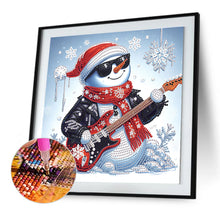 Load image into Gallery viewer, Winter Snowman 30*30CM(Canvas) Partial Special Shaped Drill Diamond Painting
