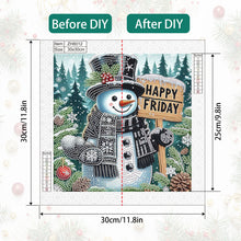 Load image into Gallery viewer, Winter Snowman 30*30CM(Canvas) Partial Special Shaped Drill Diamond Painting
