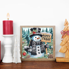 Load image into Gallery viewer, Winter Snowman 30*30CM(Canvas) Partial Special Shaped Drill Diamond Painting
