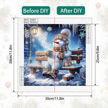 Load image into Gallery viewer, Winter Snowman 30*30CM(Canvas) Partial Special Shaped Drill Diamond Painting
